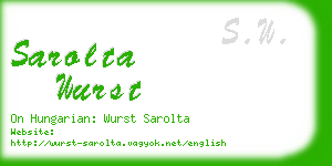 sarolta wurst business card